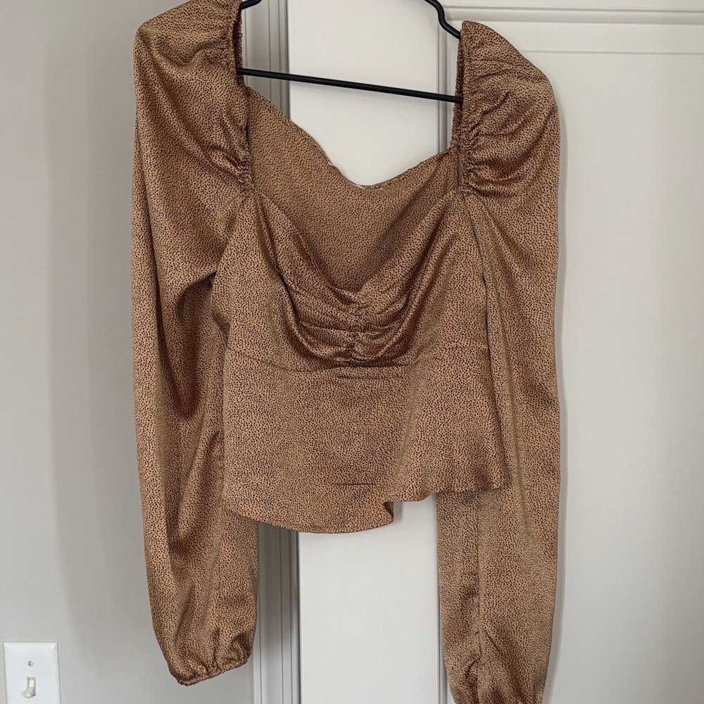 Miami Brown Ruched Women's Blouse